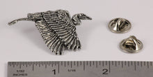 Load image into Gallery viewer, Great Blue Heron Flying Bird Pewter Lapel Pin Brooch, B072
