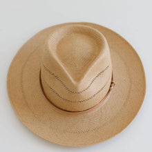 Load image into Gallery viewer, Arlo Honey Straw Teardrop Fedora