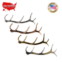 Load image into Gallery viewer, Elk Antler Shed Pewter Lapel Pin or Magnet M004