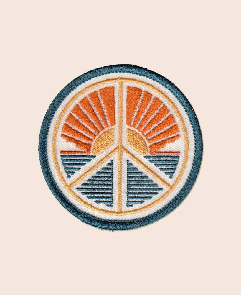 Peace Scene Iron-On Patch - Embroidered Patches