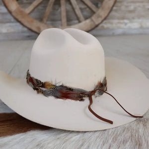 Western Feather Dripping Springs Hat Band