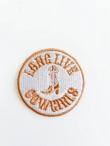 Long Live Cowgirls Embroidered Iron-On Patch Western