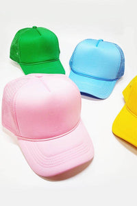 Solid Color Foam Sponge Mesh Trucker Hat