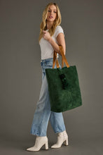 Load image into Gallery viewer, Dk. Green Corduroy Tote