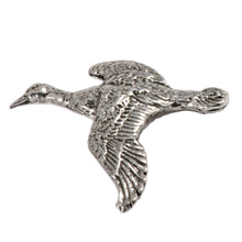 Load image into Gallery viewer, Mallard Duck Flying Right Bird Pewter Lapel Pin B003