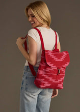 Load image into Gallery viewer, Red &amp; Pink Aztec Backpack