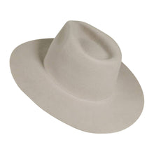 Load image into Gallery viewer, 100% Wool Felt Flat Brim Fedora Hat - Style Rancher