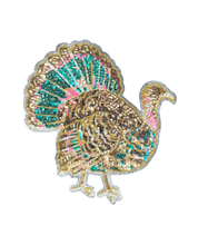 Load image into Gallery viewer, Colorful Turkey Thanksgiving Fall Sequin Patch - Large