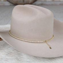 Load image into Gallery viewer, 14K Tennis Chain Rhinestone Hat Band – The Dolly