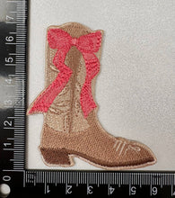 Load image into Gallery viewer, Boot pink bow, pink bow, hat patch, boot patch, western