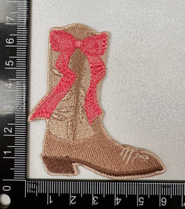 Boot pink bow, pink bow, hat patch, boot patch, western