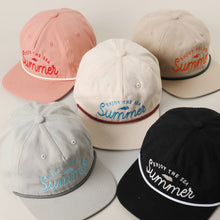 Load image into Gallery viewer, ENJOY THE SEA Summer Embroidered Flat Bill Rope Trucker Hat