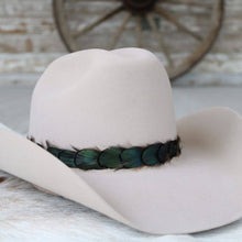 Load image into Gallery viewer, Iridescent Green Feather Hat Band - Ridge