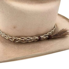 Load image into Gallery viewer, Horsehair Braided Single Tassel Hat Band - Chestnut