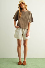 Load image into Gallery viewer, ET6399   SHORT SLEEVE LINEN KNITTED TOP
