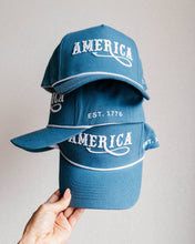 Load image into Gallery viewer, America Unisex Hat - Blue &amp; White