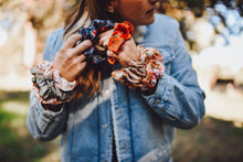 Load image into Gallery viewer, Floral Buffalo Scrunchie Cowgirl Hair Accessory - Stocking Stuffer Gift