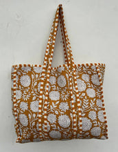 Load image into Gallery viewer, Colorful Travel Bag Floral Hand Block Printed Beautiful Bags