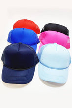 Load image into Gallery viewer, Kids Solid Color Foam Sponge Mesh Trucker Hat