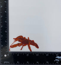 Load image into Gallery viewer, Realistic Red Lobster, Crawfish - Iron on Embroidered Patch
