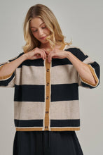 Load image into Gallery viewer, WIDE STRIPE LOOSE FIT SWEATER CARDIGAN_JLT00402-01
