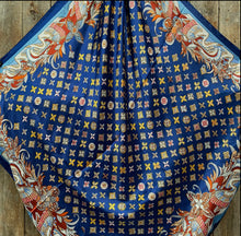 Load image into Gallery viewer, “35x35” Blue Multi Floral Wild Rag