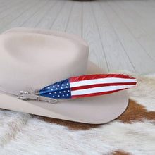 Load image into Gallery viewer, American Flag Painted Turkey Hat Feather