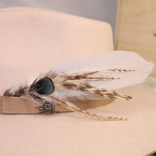 Load image into Gallery viewer, Feather Hat Accent - Sweet Cream