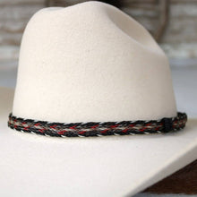 Load image into Gallery viewer, Horsehair Red Braided Hat Band - Roulette