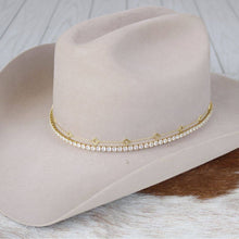 Load image into Gallery viewer, 14K Gold Plated Diamond Chain Hat Band