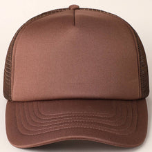 Load image into Gallery viewer, Solid Color Foam Mesh Back Trucker Hat