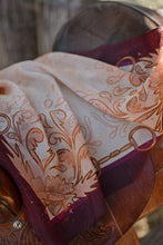 Load image into Gallery viewer, Show Day D Ring Snaffle Bit Wild Rag Scarf in Vintage Plum Unique Gift