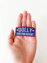 Load image into Gallery viewer, Dolly for President Navy Iron-On Patch Western Cowgirl