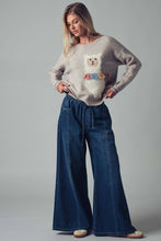 Load image into Gallery viewer, Relaxed Wide Leg Drawstring Western Pants
