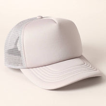 Load image into Gallery viewer, Solid Color Foam Mesh Back Trucker Hat