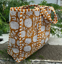 Load image into Gallery viewer, Colorful Travel Bag Floral Hand Block Printed Beautiful Bags