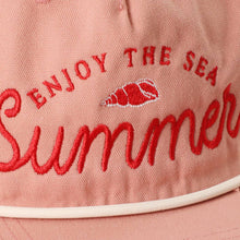 Load image into Gallery viewer, ENJOY THE SEA Summer Embroidered Flat Bill Rope Trucker Hat
