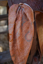 Load image into Gallery viewer, Western Harvest in Dusty Rose Silk Wild Rag Scarf