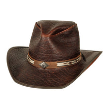 Load image into Gallery viewer, Genuine Leather Western Cowboy Hat - Style Badlands