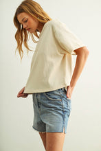 Load image into Gallery viewer, ET6399   SHORT SLEEVE LINEN KNITTED TOP