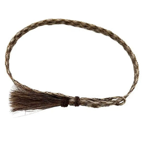 Horsehair Braided Single Tassel Hat Band - Chestnut