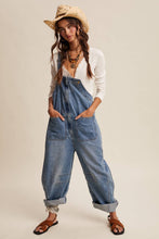 Load image into Gallery viewer, Western Wide-Leg Denim Overalls LRP0336