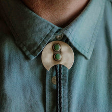Load image into Gallery viewer, Canyon Bolo Tie: Natural / Copper Obsidian