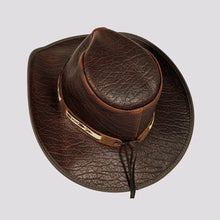 Load image into Gallery viewer, Genuine Leather Western Cowboy Hat - Style Badlands
