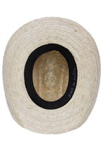 Load image into Gallery viewer, Kids Eyeleted Cutter Crown Palm Straw Cowboy Hat