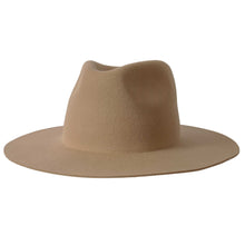 Load image into Gallery viewer, 100% Wool Felt Flat Brim Fedora Hat - Style Rancher