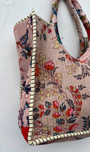 Beautiful Velvet Indian Cotton Printed Quilted Shoulder Bags