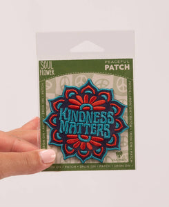 Kindness Matters Iron-On Patch - Embroidered Patches