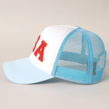 Load image into Gallery viewer, USA Chenille Patched Trucker Hat