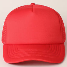 Load image into Gallery viewer, Solid Color Foam Mesh Back Trucker Hat